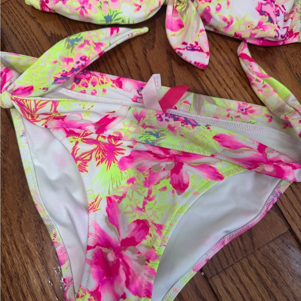 Victoria's Secret Bikini - Neon Pink and Yellow Floral - Picture 6 of 8